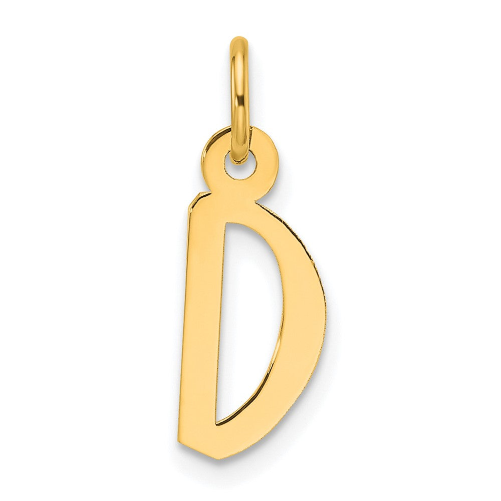 14k Slanted Block Letter D Initial Charm