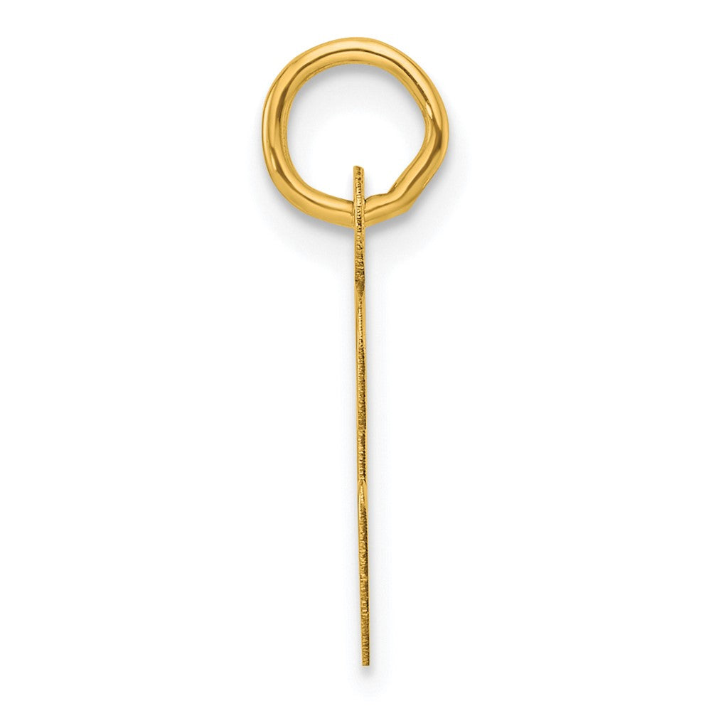 14K Slanted Block Letter G Initial Charm