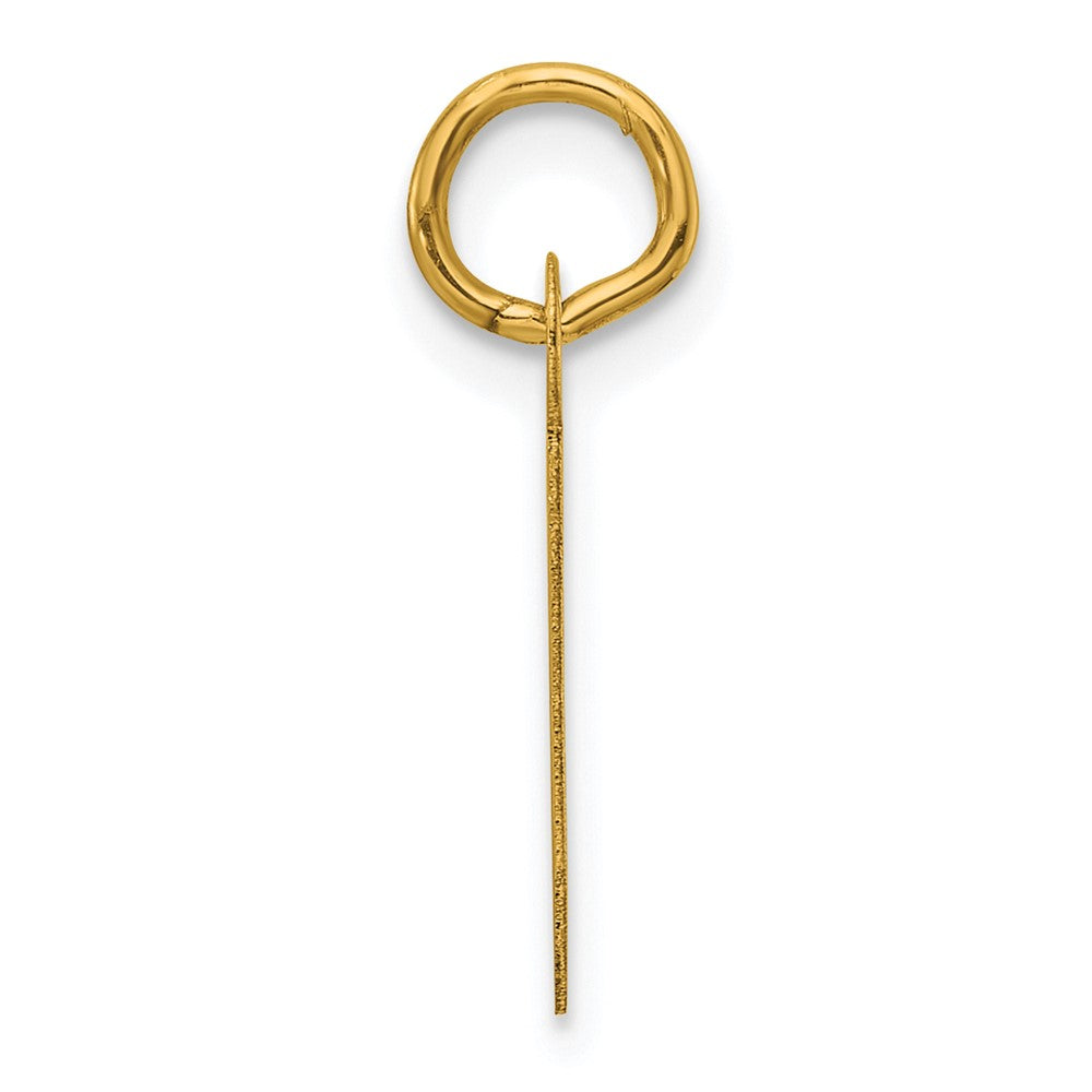 14K Slanted Block Letter J Initial Charm
