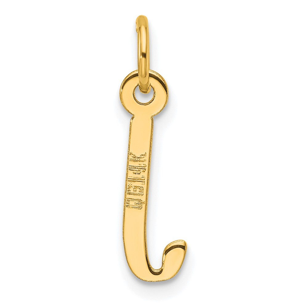 14K Slanted Block Letter J Initial Charm