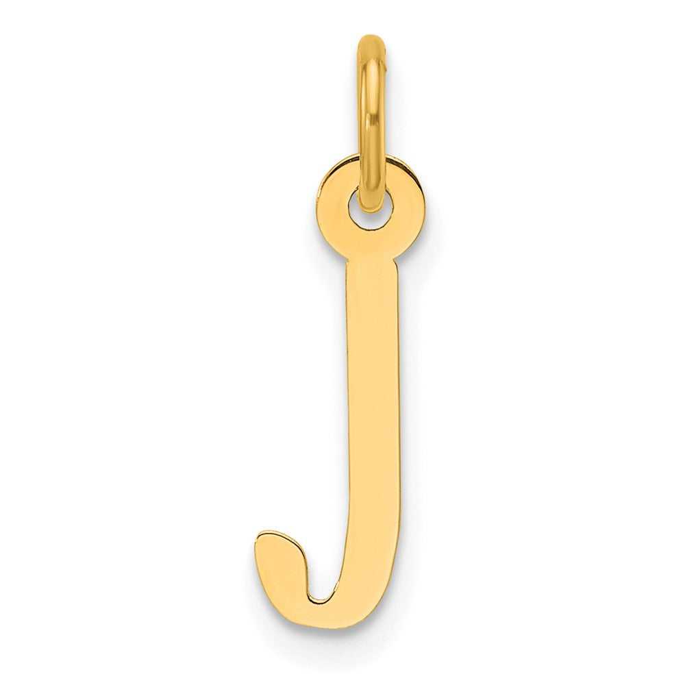 14K Slanted Block Letter J Initial Charm