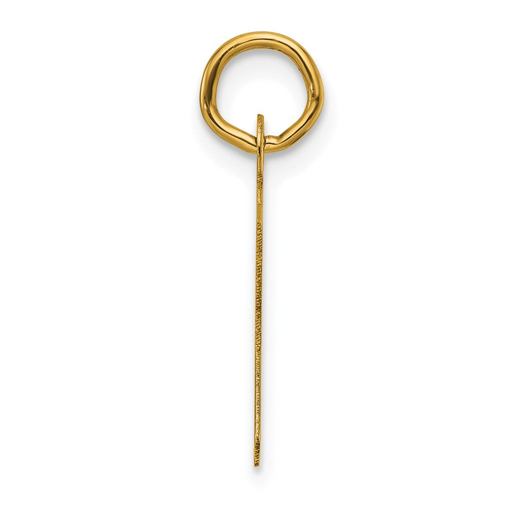 14K Slanted Block Letter K Initial Charm