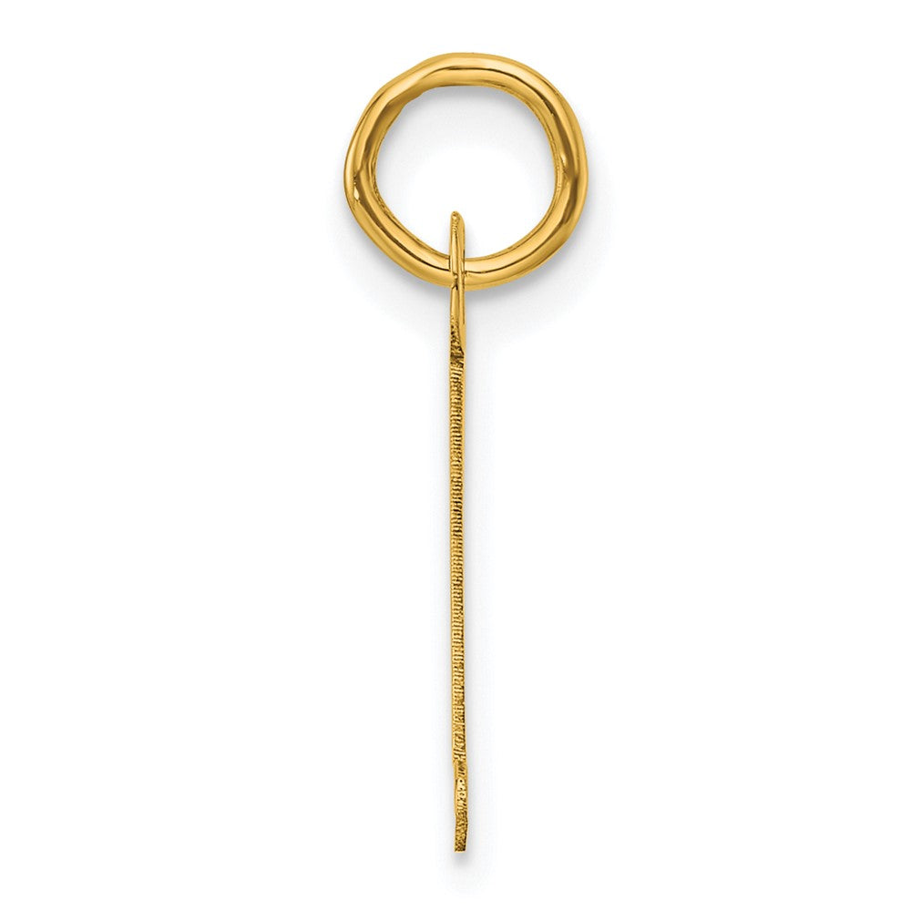 14K Slanted Block Letter L Initial Charm
