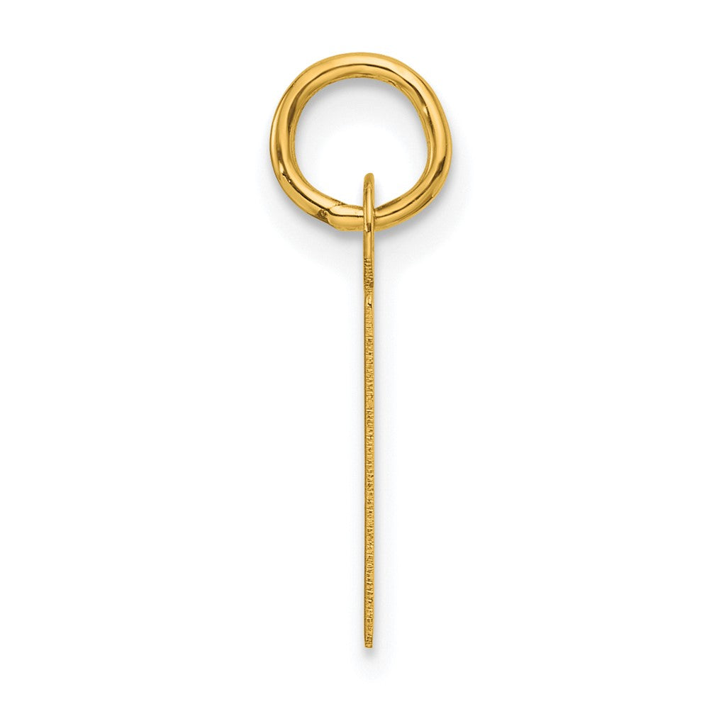 14K Slanted Block Letter P Initial Charm