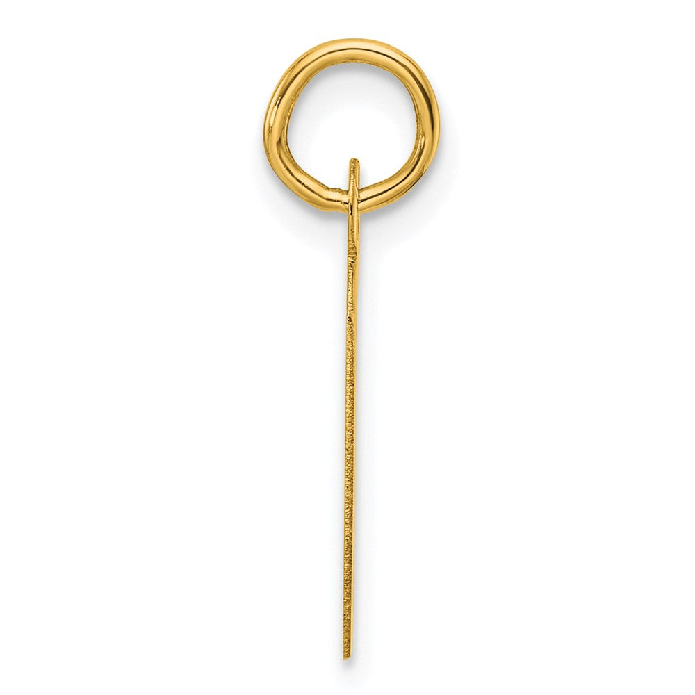 14K Slanted Block Letter U Initial Charm