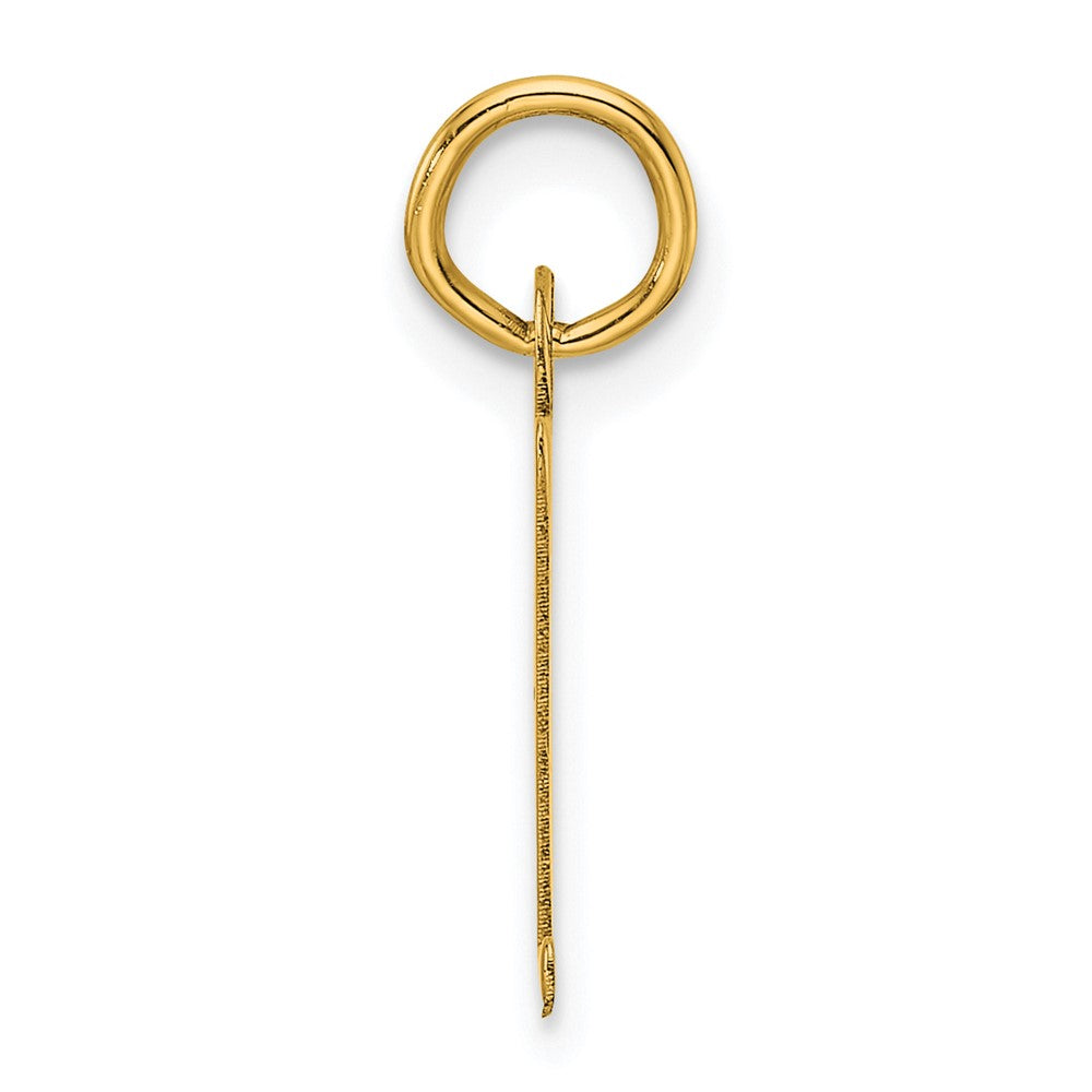14k Slanted Block Letter Z Initial Charm