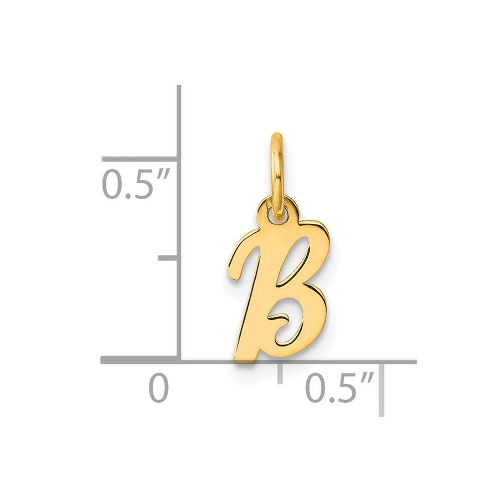 14K Small Script Letter B Initial Charm