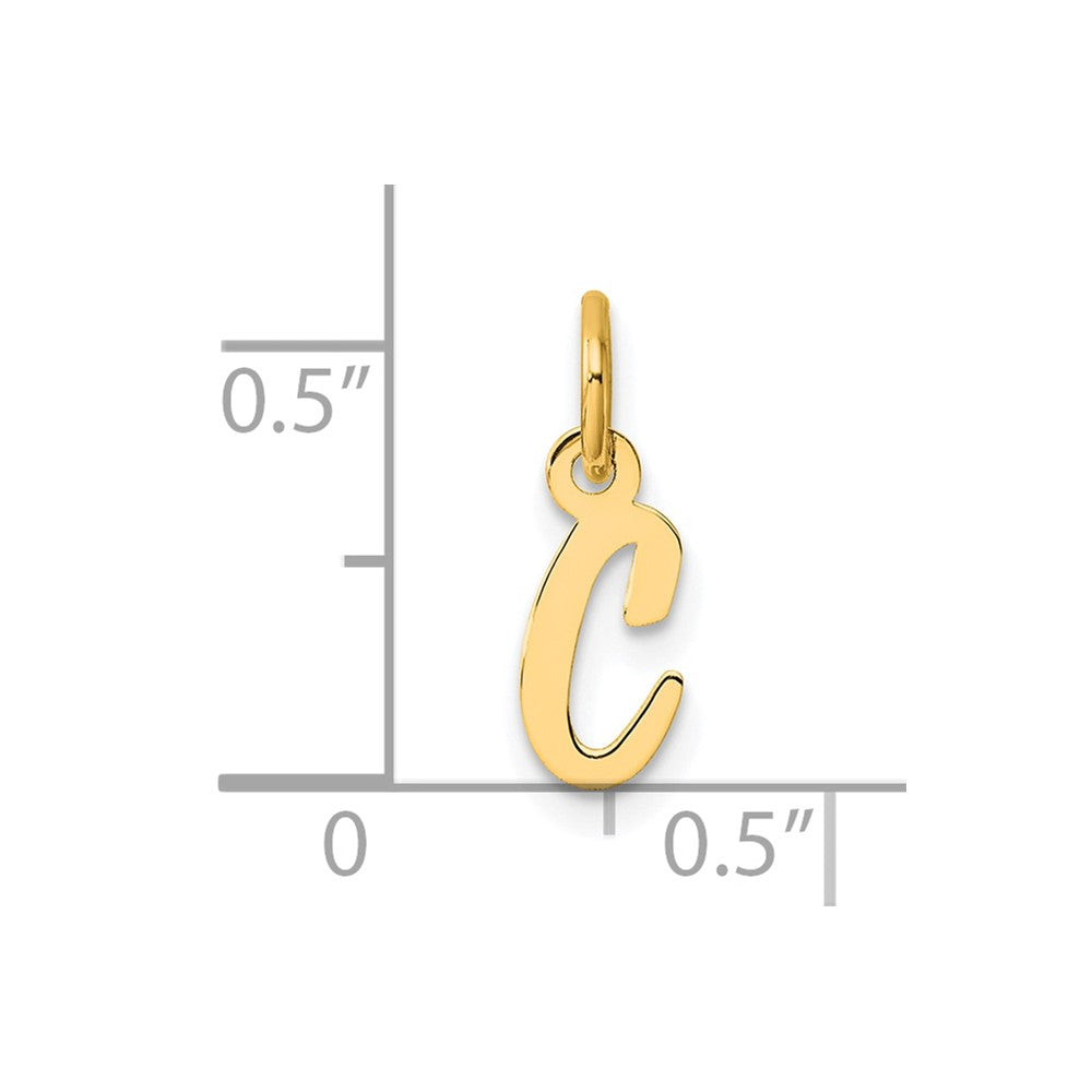 14K Small Script Letter C Initial Charm