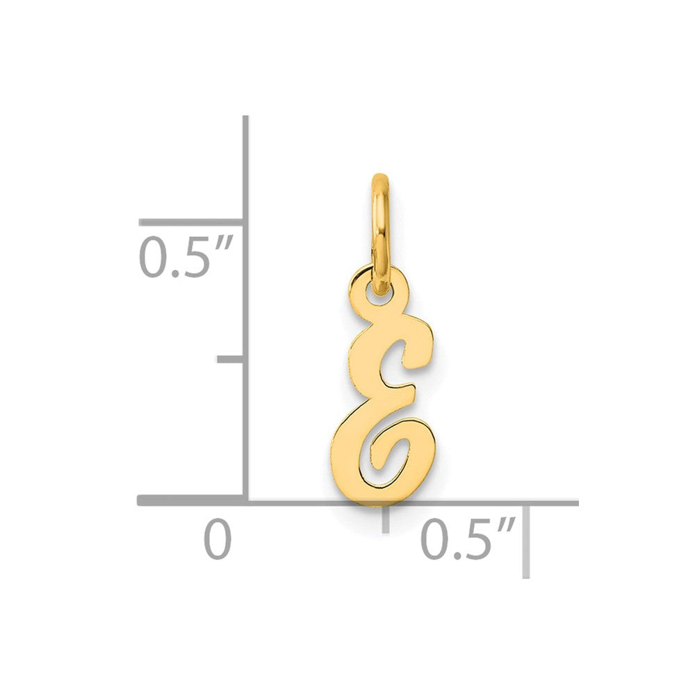 14K Small Script Letter E Initial Charm