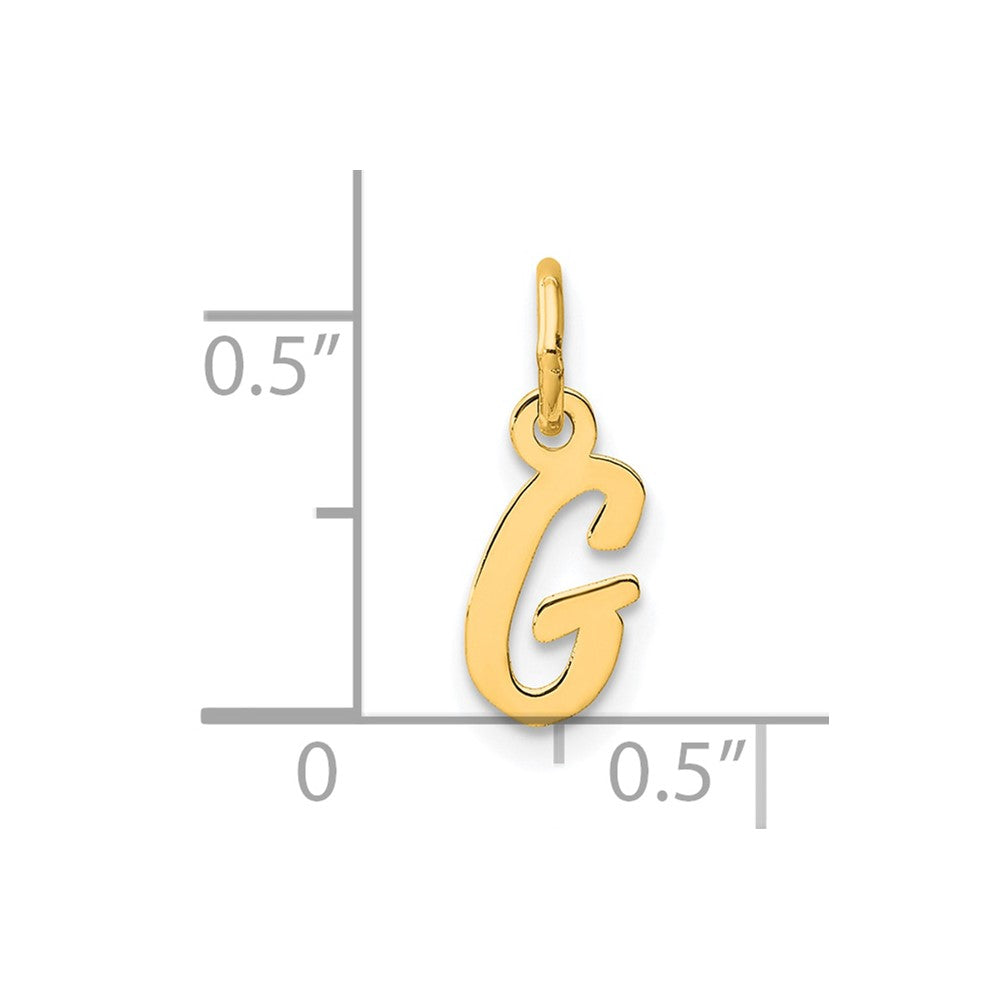 14K Small Script Letter G Initial Charm