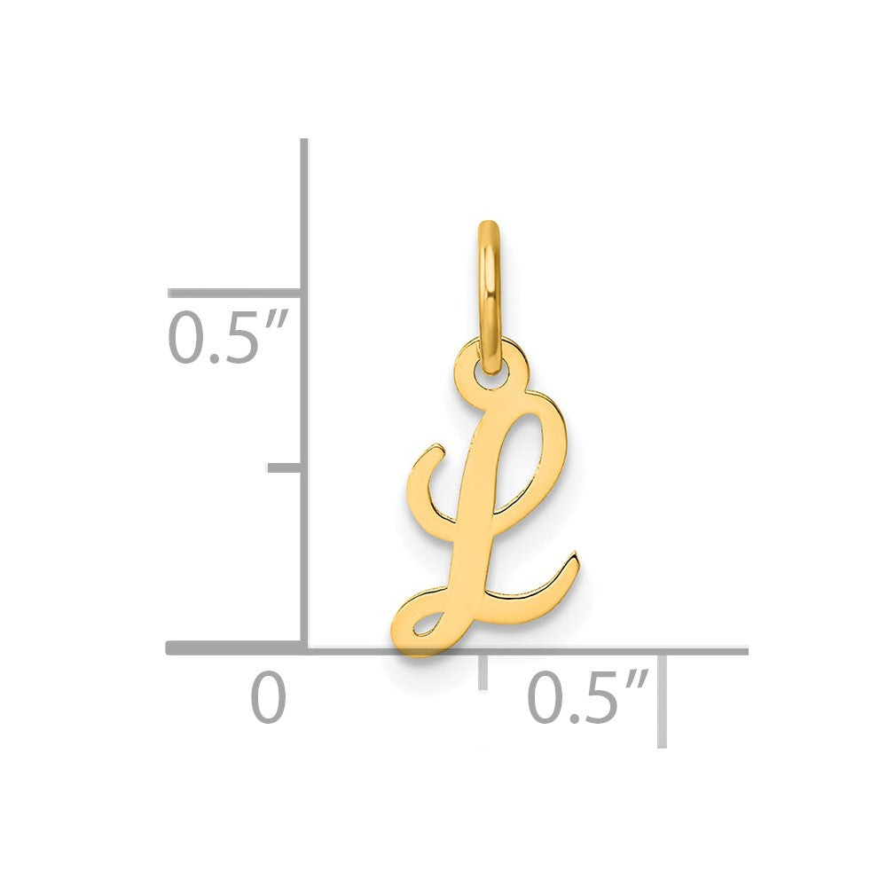 14K Small Script Letter L Initial Charm