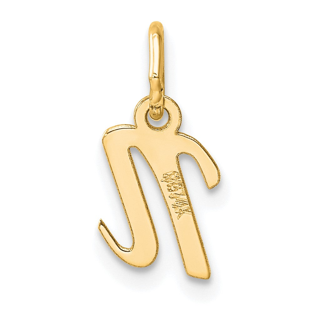 14K Small Script Letter N Initial Charm