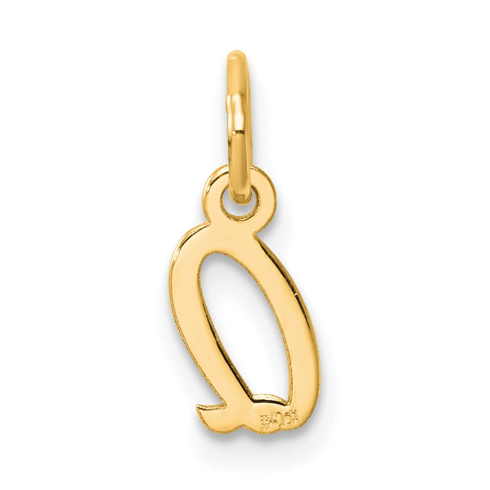 14K Small Script Letter Q Initial Charm