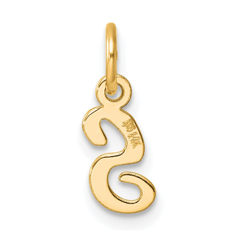 14K Small Script Letter S Initial Charm