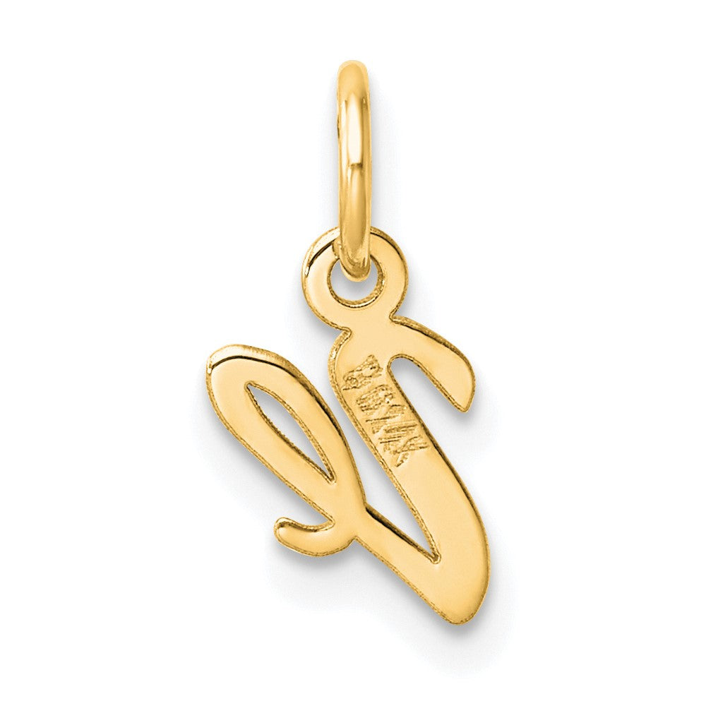 14K Small Script Letter V Initial Charm