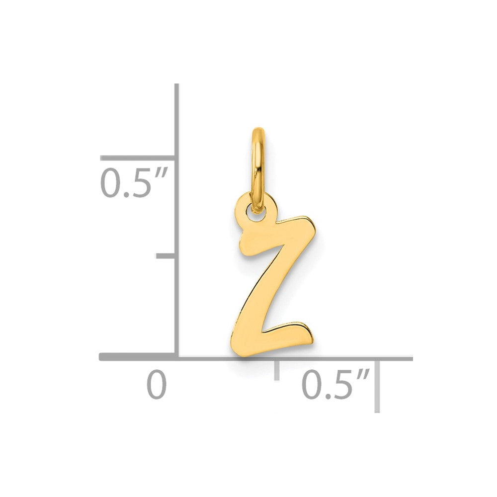 14K Small Script Letter Z Initial Charm
