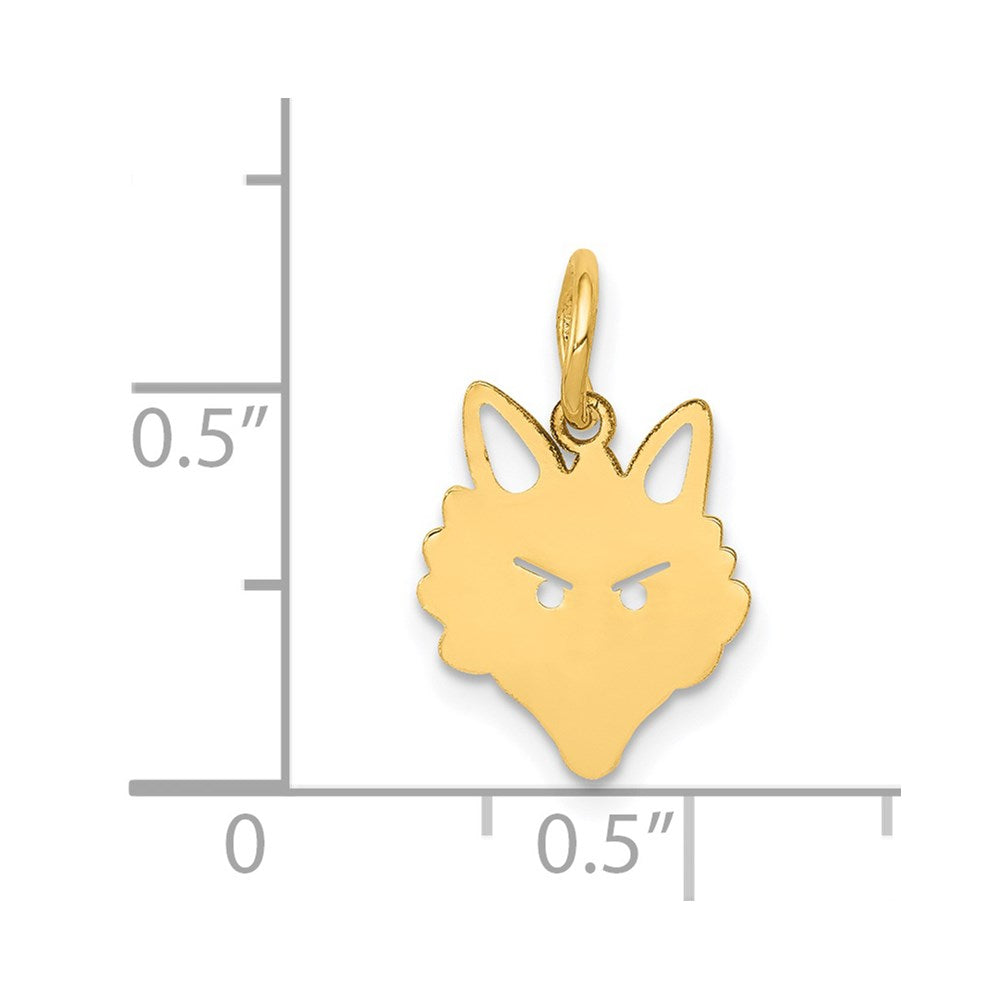 14k Fox Head Charm