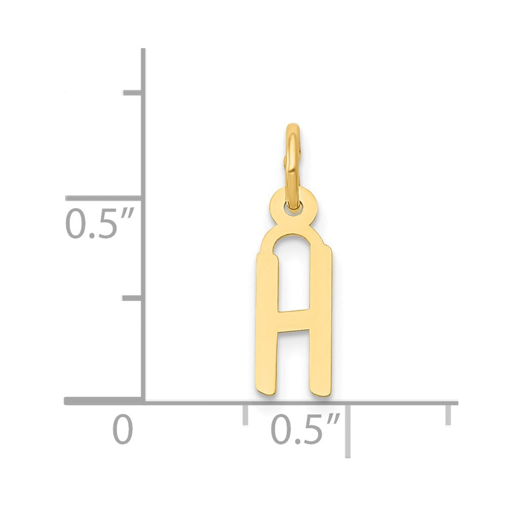 14k Small Slanted Block Letter H Initial Charm
