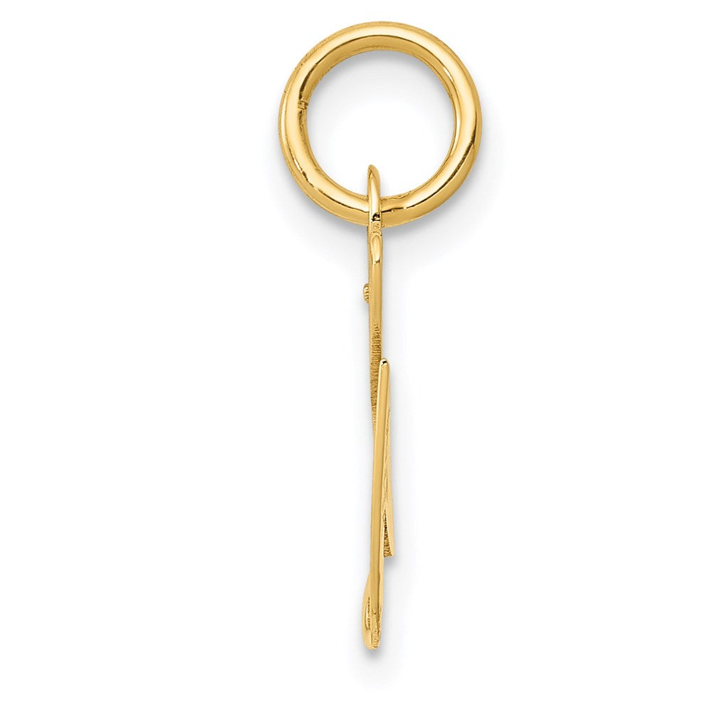 14K Small Fancy Script Letter G Initial Charm