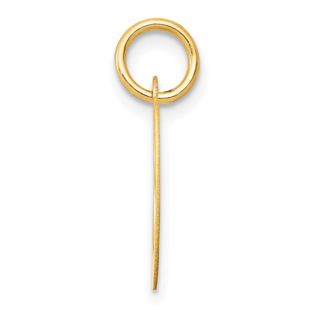 14K Small Fancy Script Letter O Initial Charm