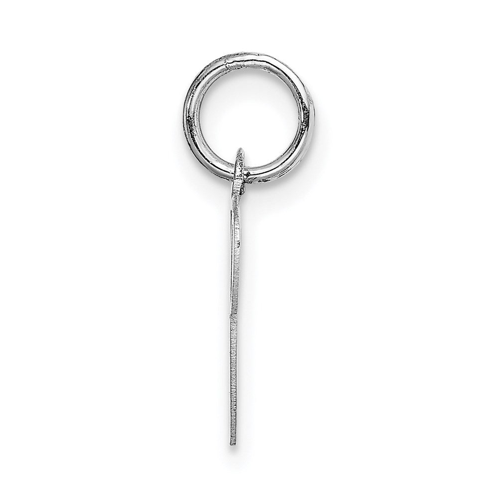 14k White Gold Small Fancy Script Letter P Initial Charm