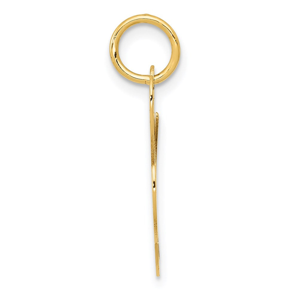 14K Medium Fancy Script Letter L Initial Charm