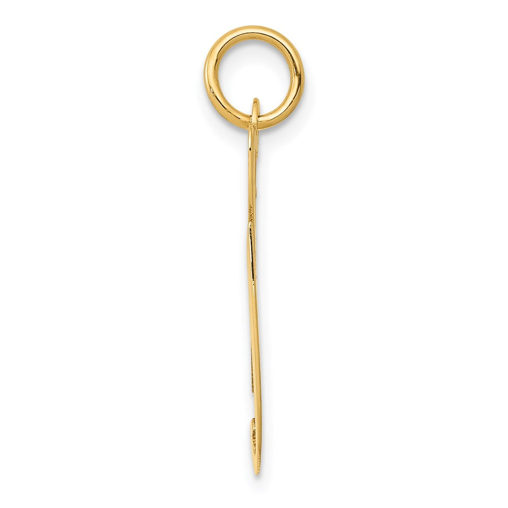 14k Large Fancy Script Letter G Initial Charm
