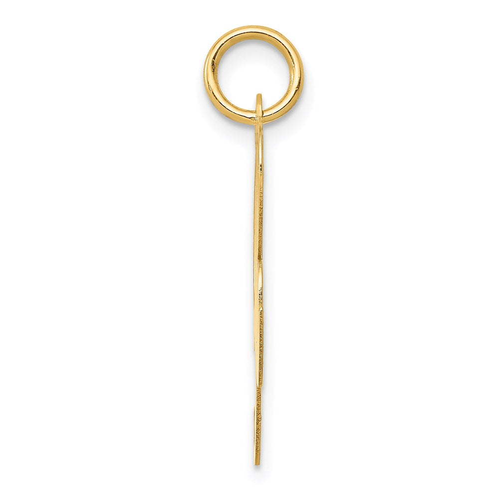 14k Large Fancy Script Letter R Initial Charm