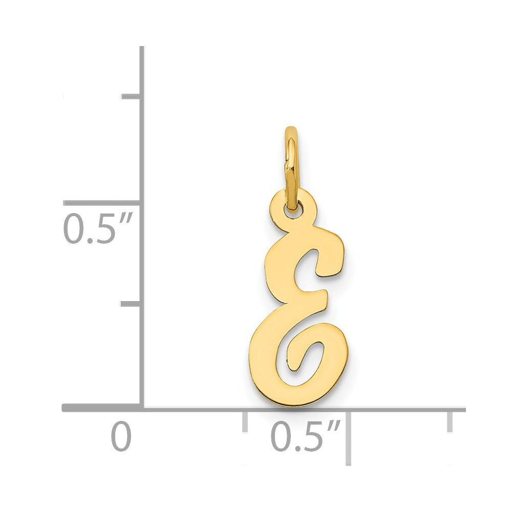 14k Small Script Letter E Initial Charm