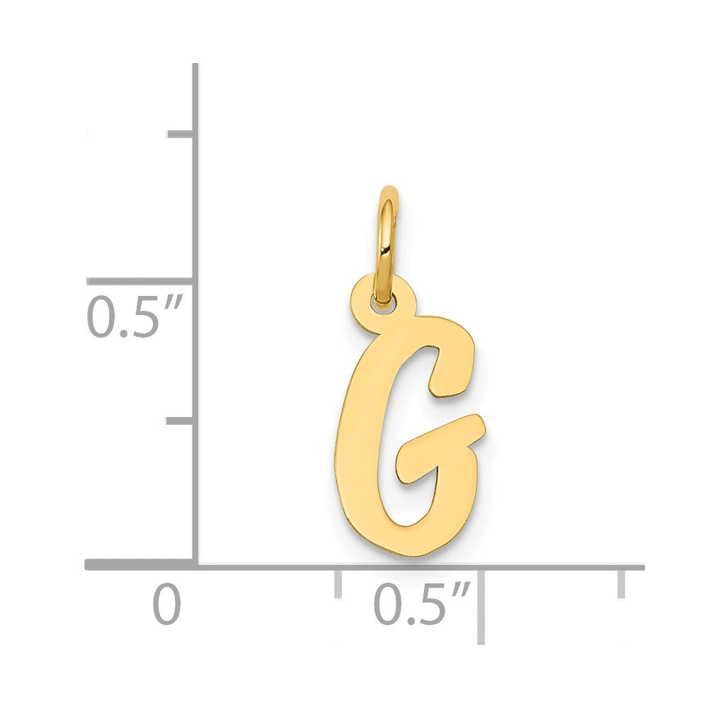 14k Small Script Letter G Initial Charm