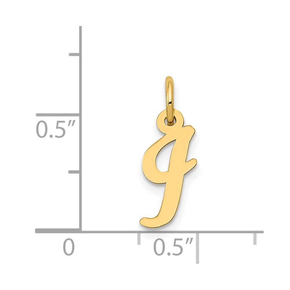 14k Small Script Letter I Initial Charm