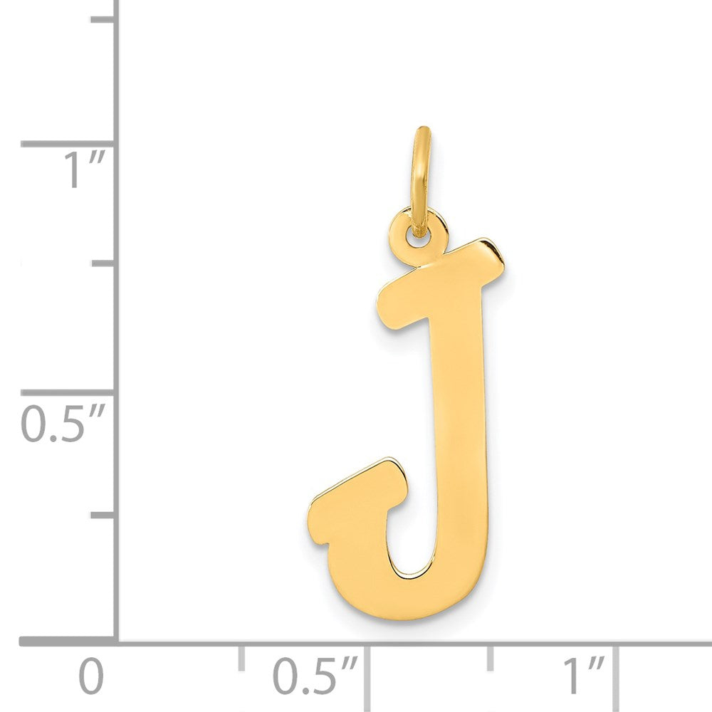 14k Small Script Letter J Initial Charm