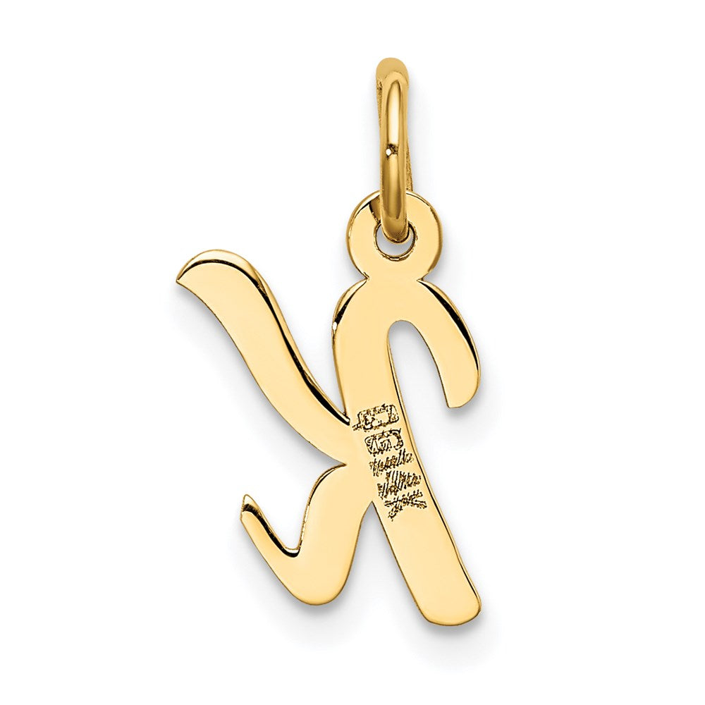 14k Small Script Letter K Initial Charm