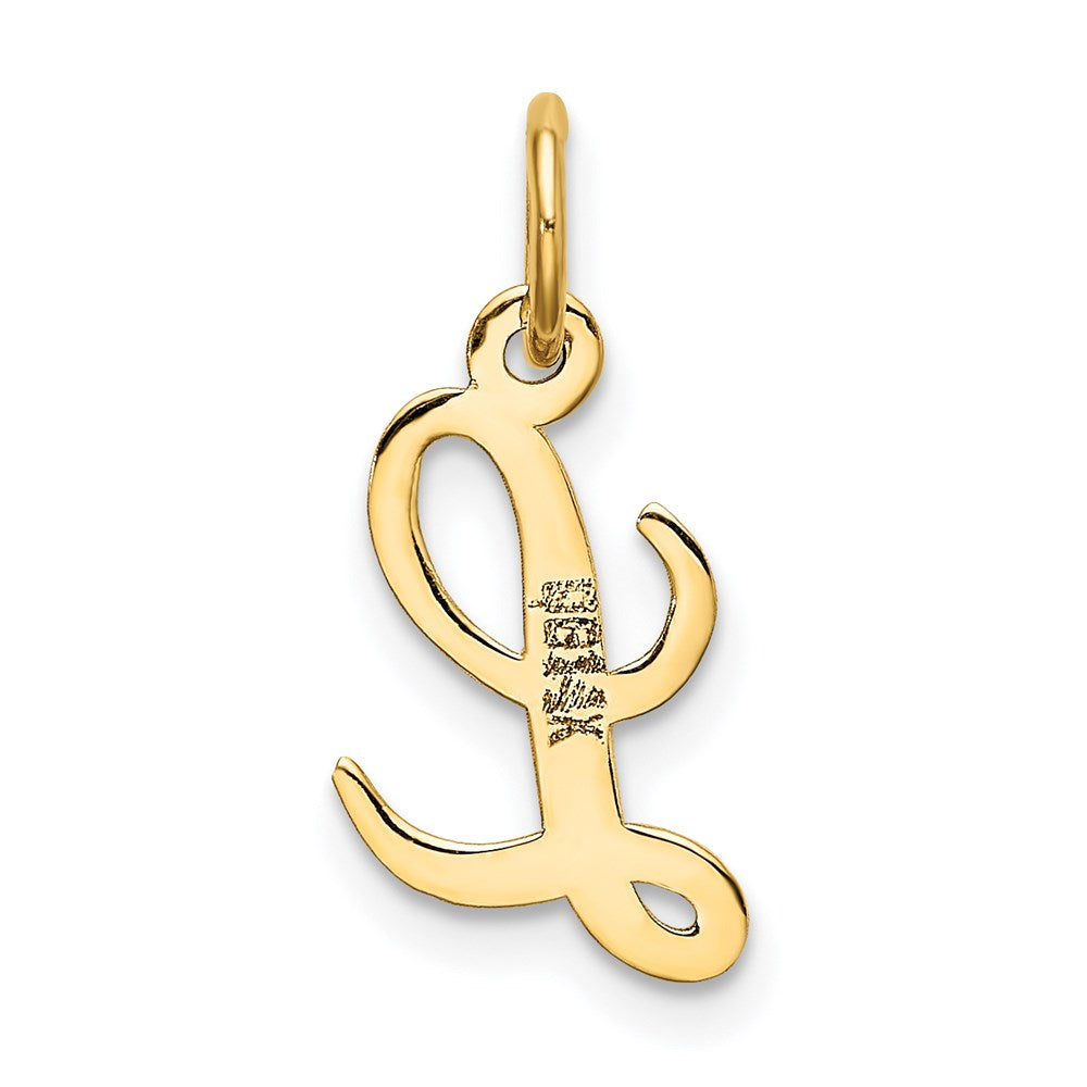 14k Small Script Letter L Initial Charm