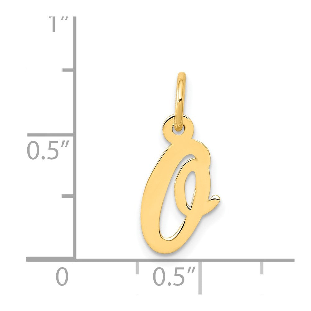 14k Small Script Letter O Initial Charm