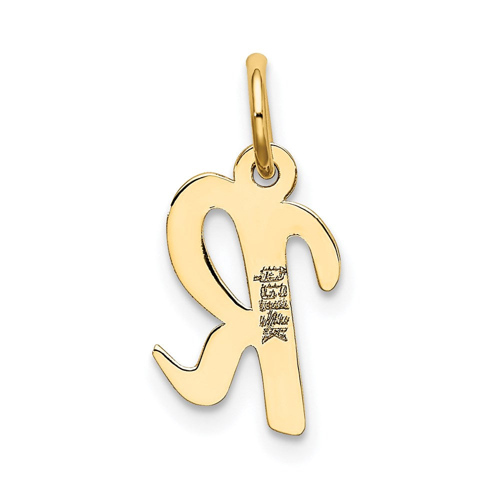 14k Small Script Letter R Initial Charm