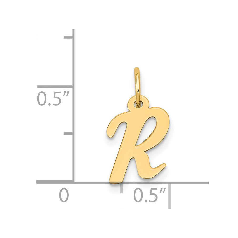 14k Small Script Letter R Initial Charm