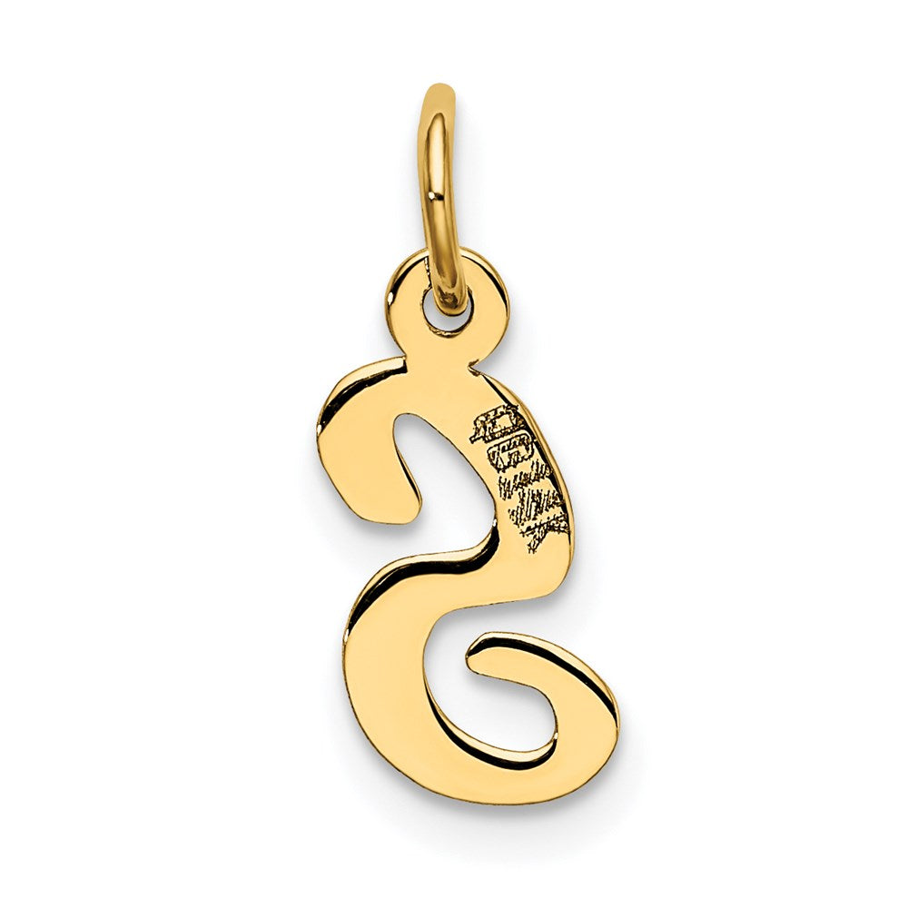 14k Small Script Letter S Initial Charm