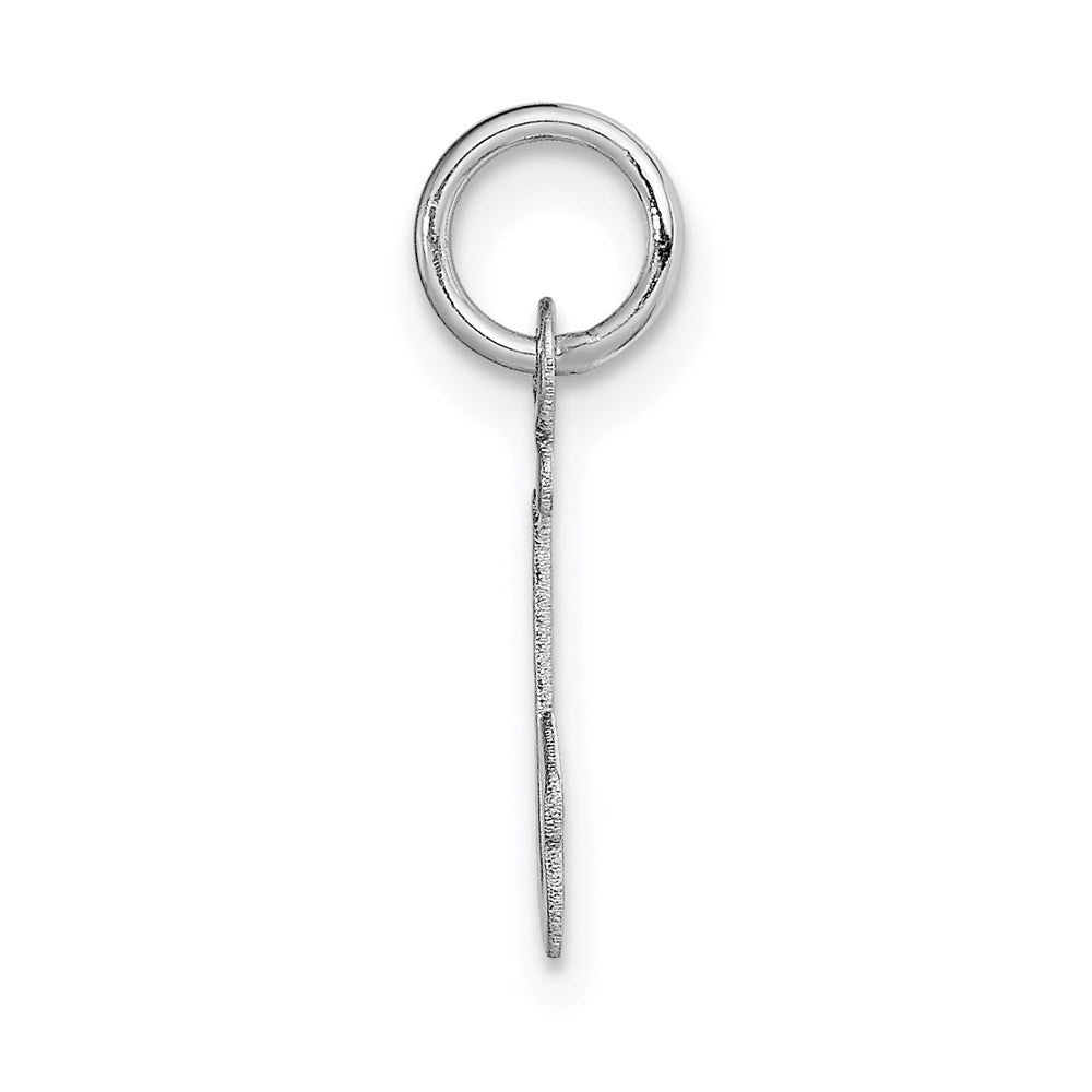 14k White Gold Small Script Letter J Initial Charm