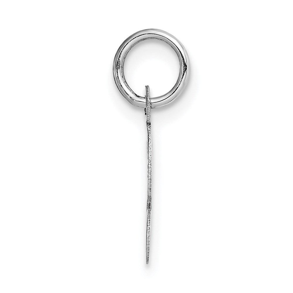 14k White Gold Small Script Letter S Initial Charm