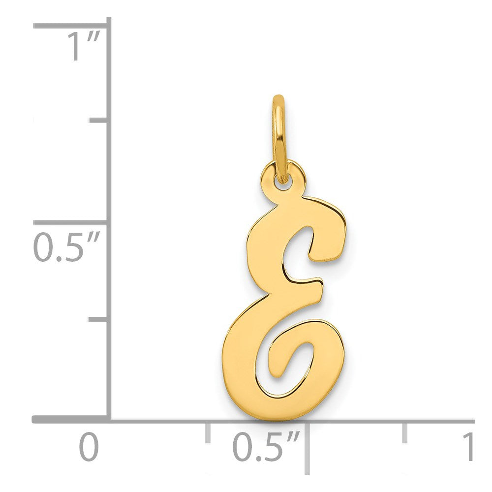 14k Medium Script Letter E Initial Charm