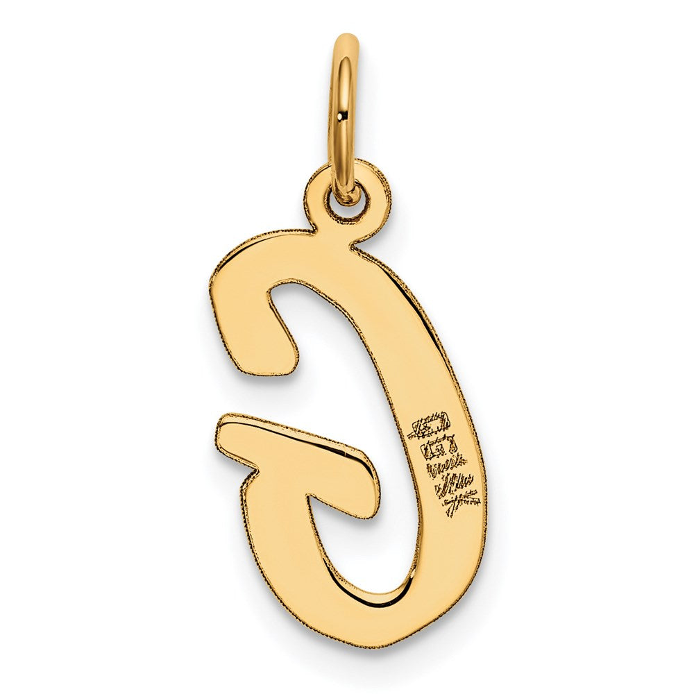 14k Medium Script Letter G Initial Charm
