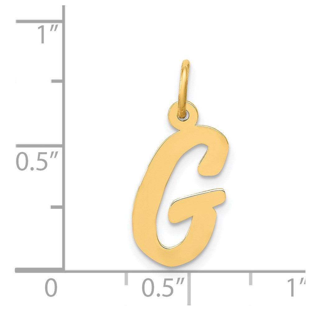 14k Medium Script Letter G Initial Charm