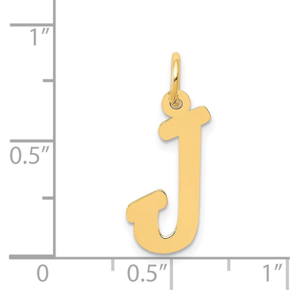 14k Medium Script Letter J Initial Charm