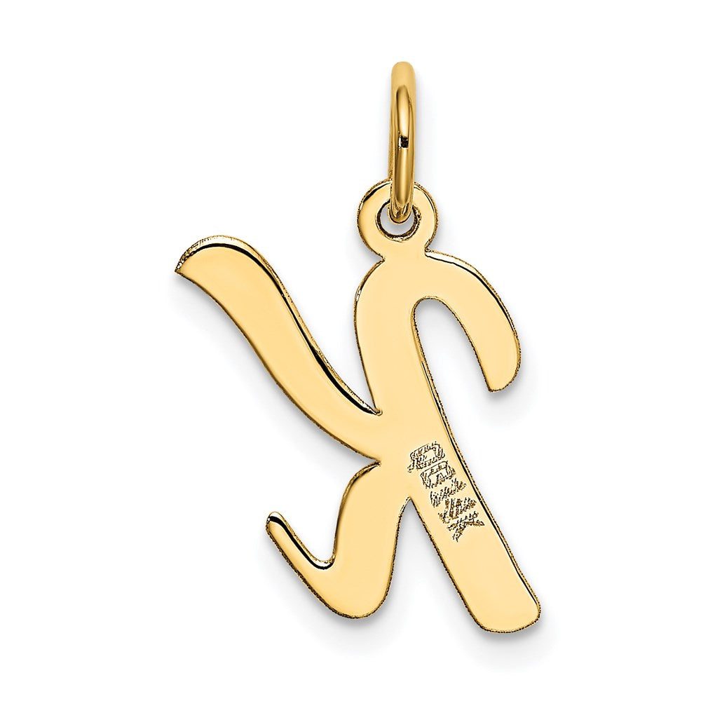 14k Medium Script Letter K Initial Charm