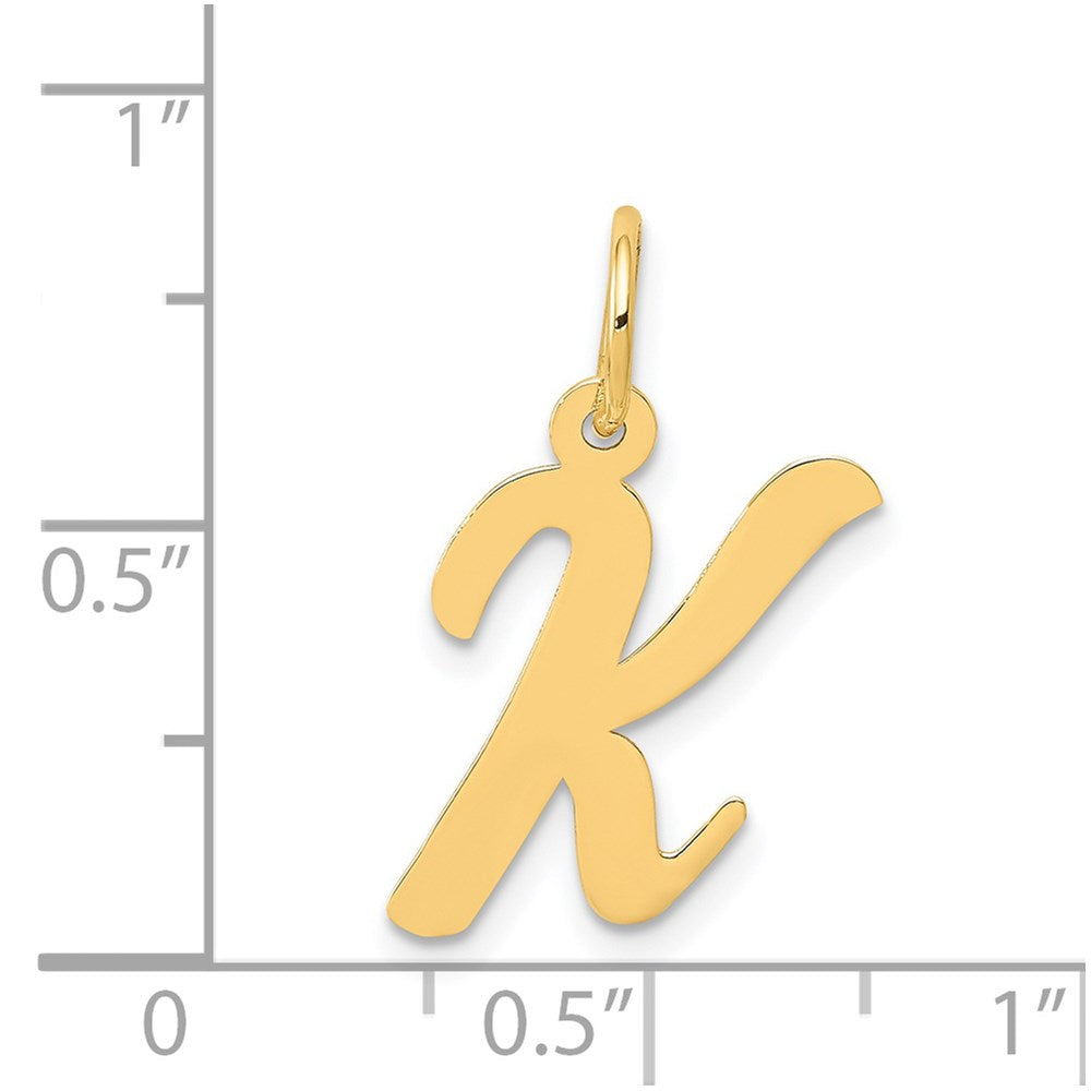 14k Medium Script Letter K Initial Charm