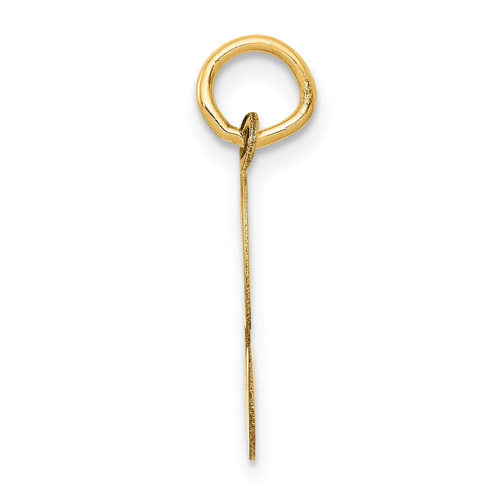 14k Medium Script Letter S Initial Charm