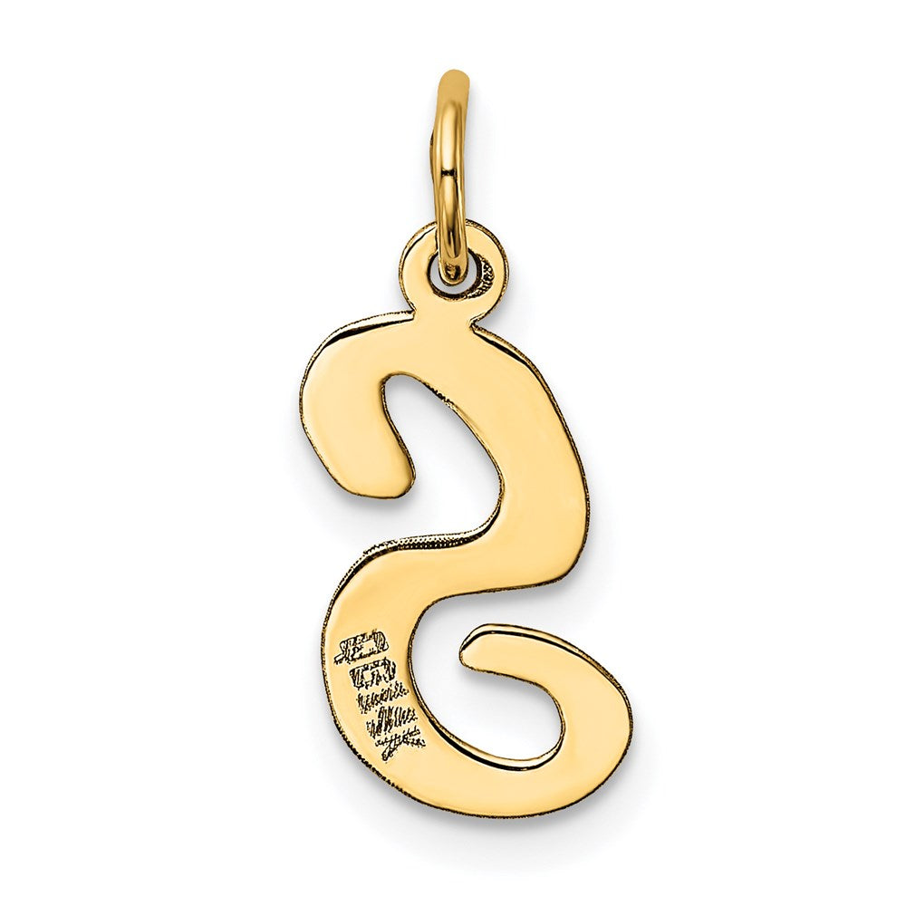 14k Medium Script Letter S Initial Charm