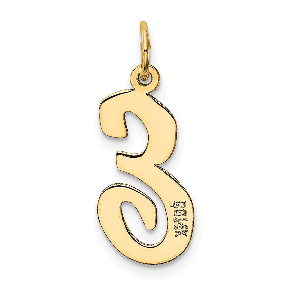 14k Large Script Letter E Initial Charm