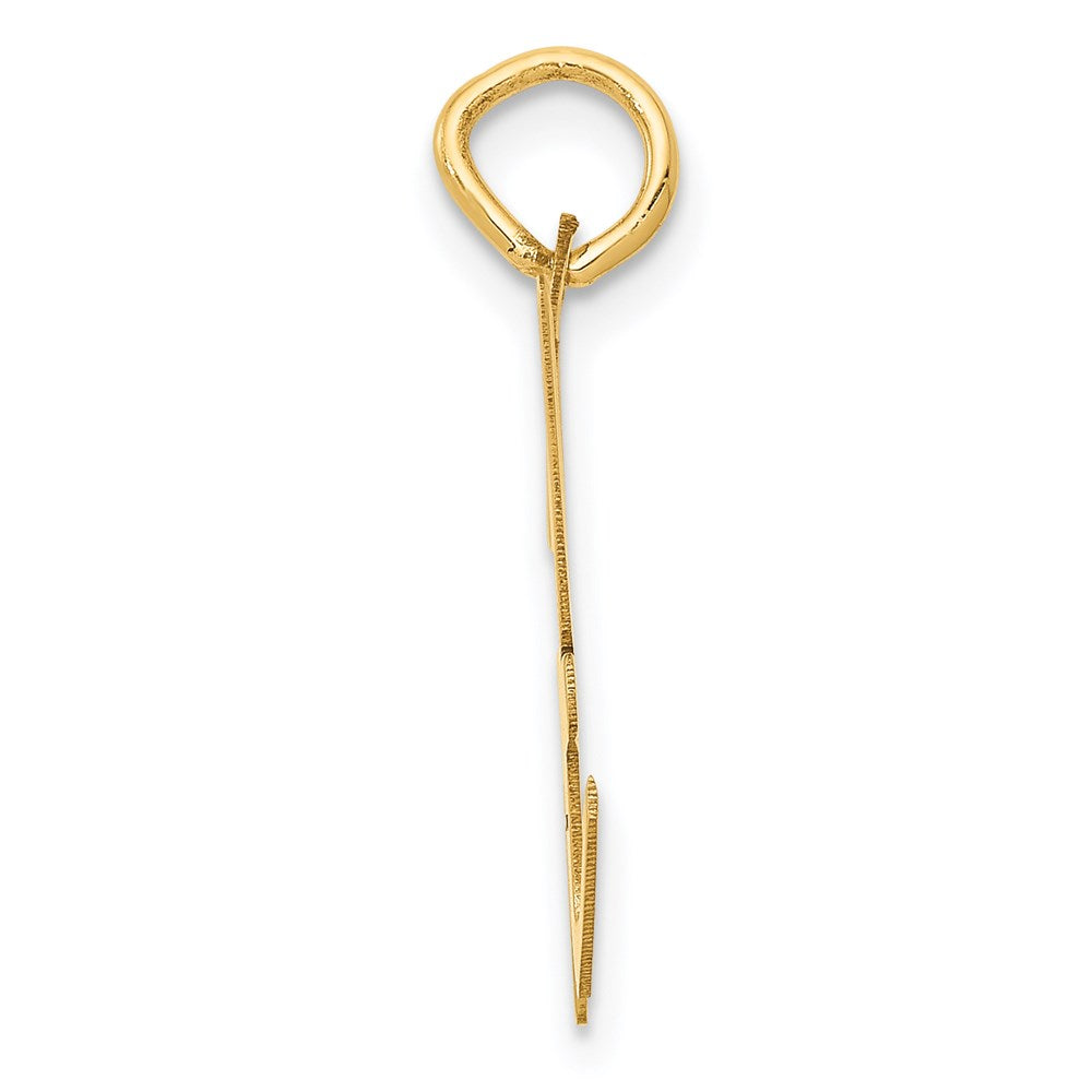 14k Large Script Letter H Initial Charm